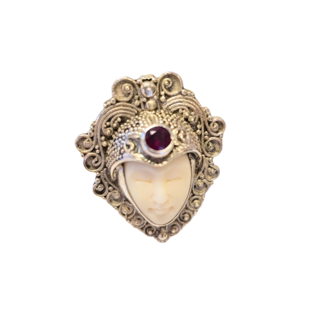 Sterling Silver Balinese Goddess Ring